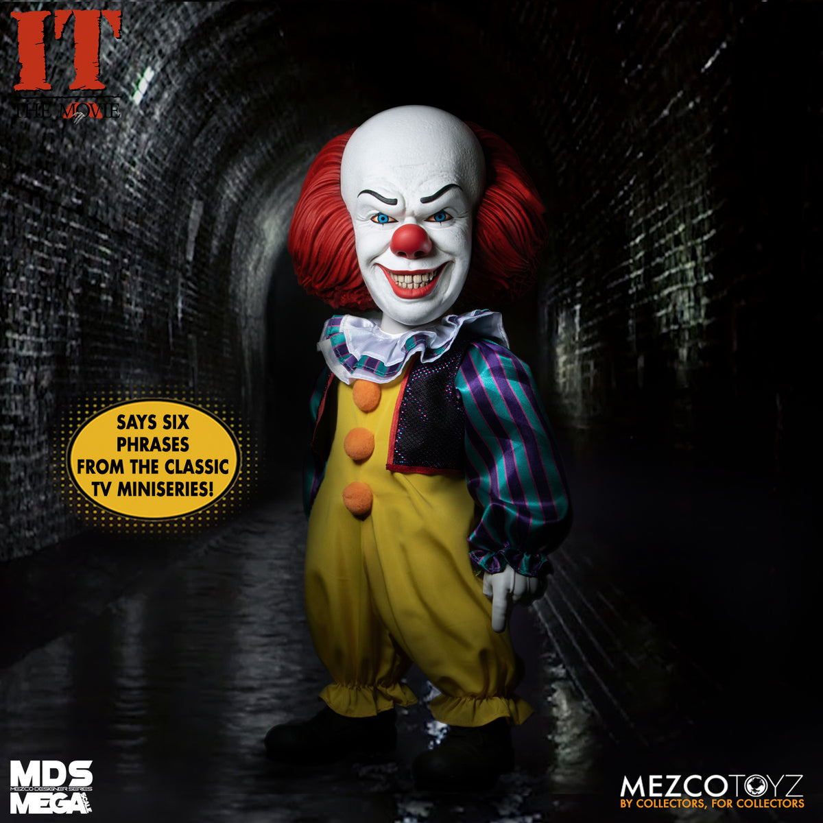 Pennywise (1990) Mega Scale Figure with Sound | Mezco MDS - Action Figures - Horror - IT