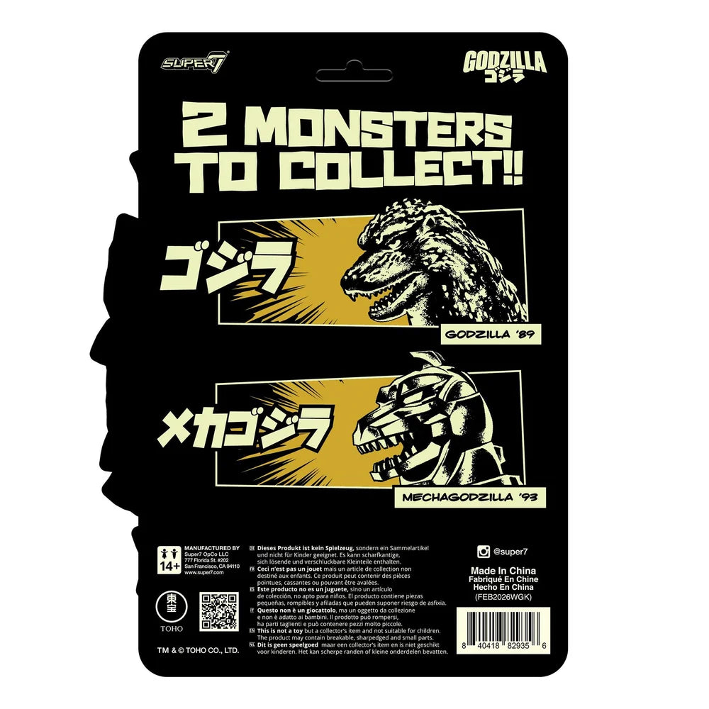 Godzilla Mechagodzilla '93 Glow-in-the-Dark ReAction Figure - Action Figures - Movies - Godzilla & Kong
