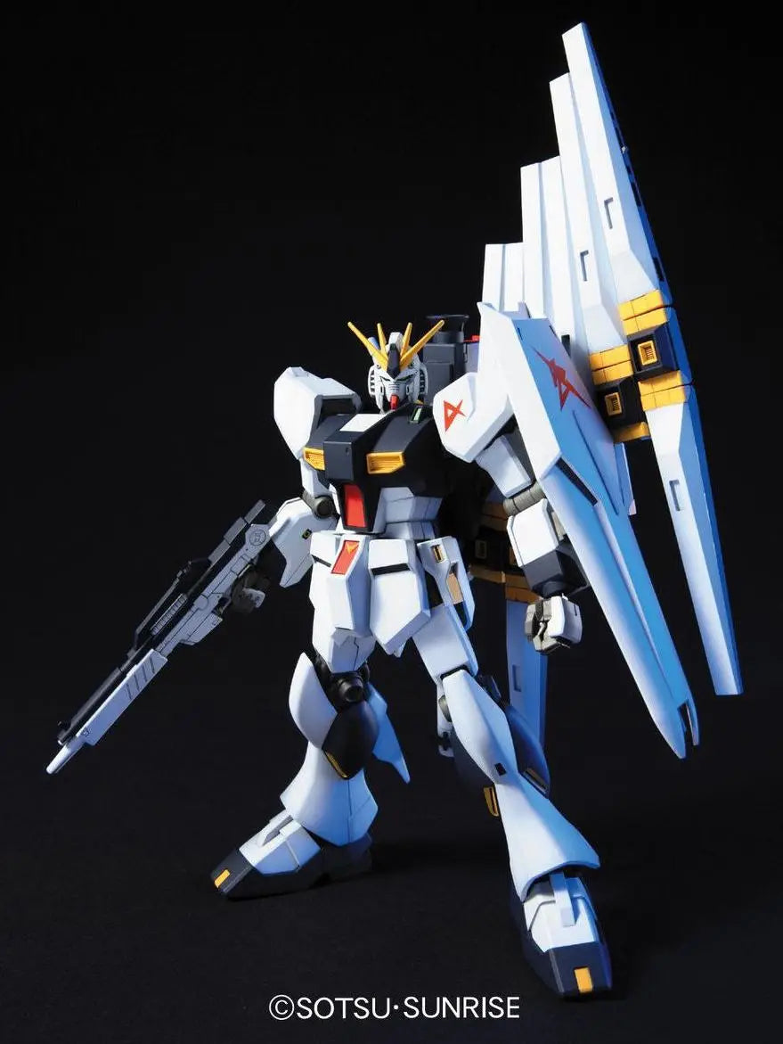 Model kit of a RX-93 NU GUNDAMwith blue and white color scheme - Model Kits - Gundam