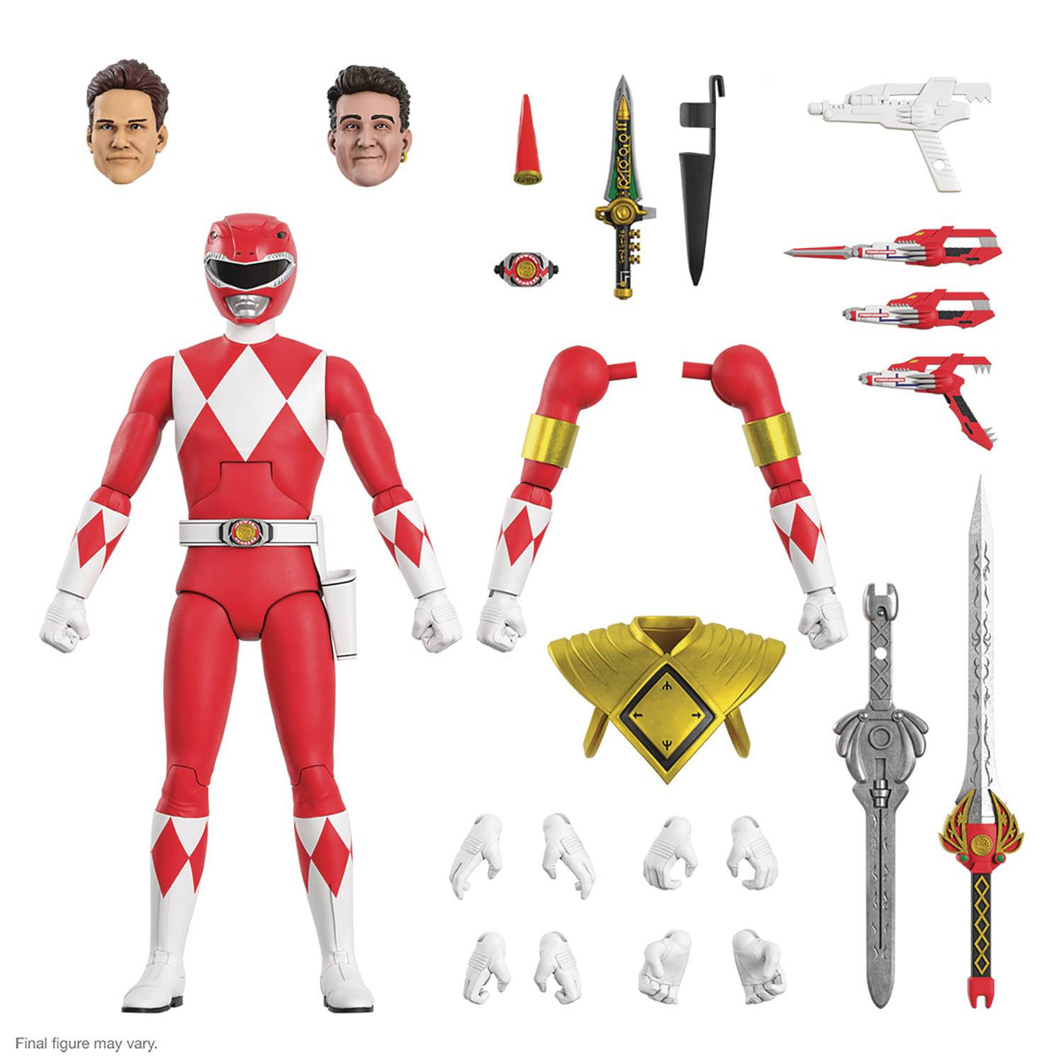 Super7 Ultimates - Mighty Morphin Power Rangers - Red Ranger with Accessories