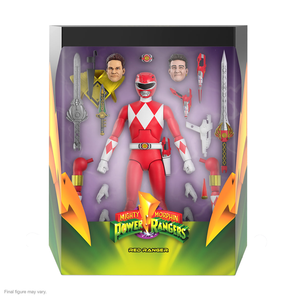 Super7 Ultimates - Mighty Morphin Power Rangers - Red Ranger with Accessories in box