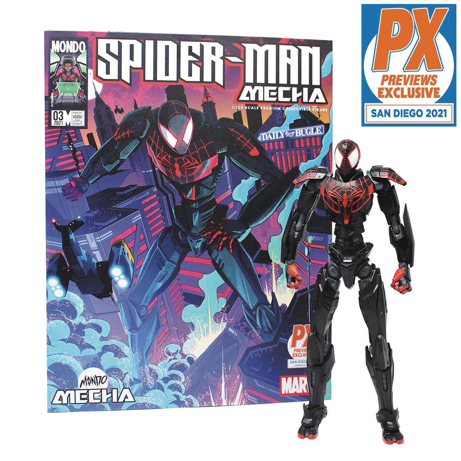Miles Morales Spider-Man Mecha – Marvel 10" Figure | Mondo Mecha SDCC 2021 PX Exclusive