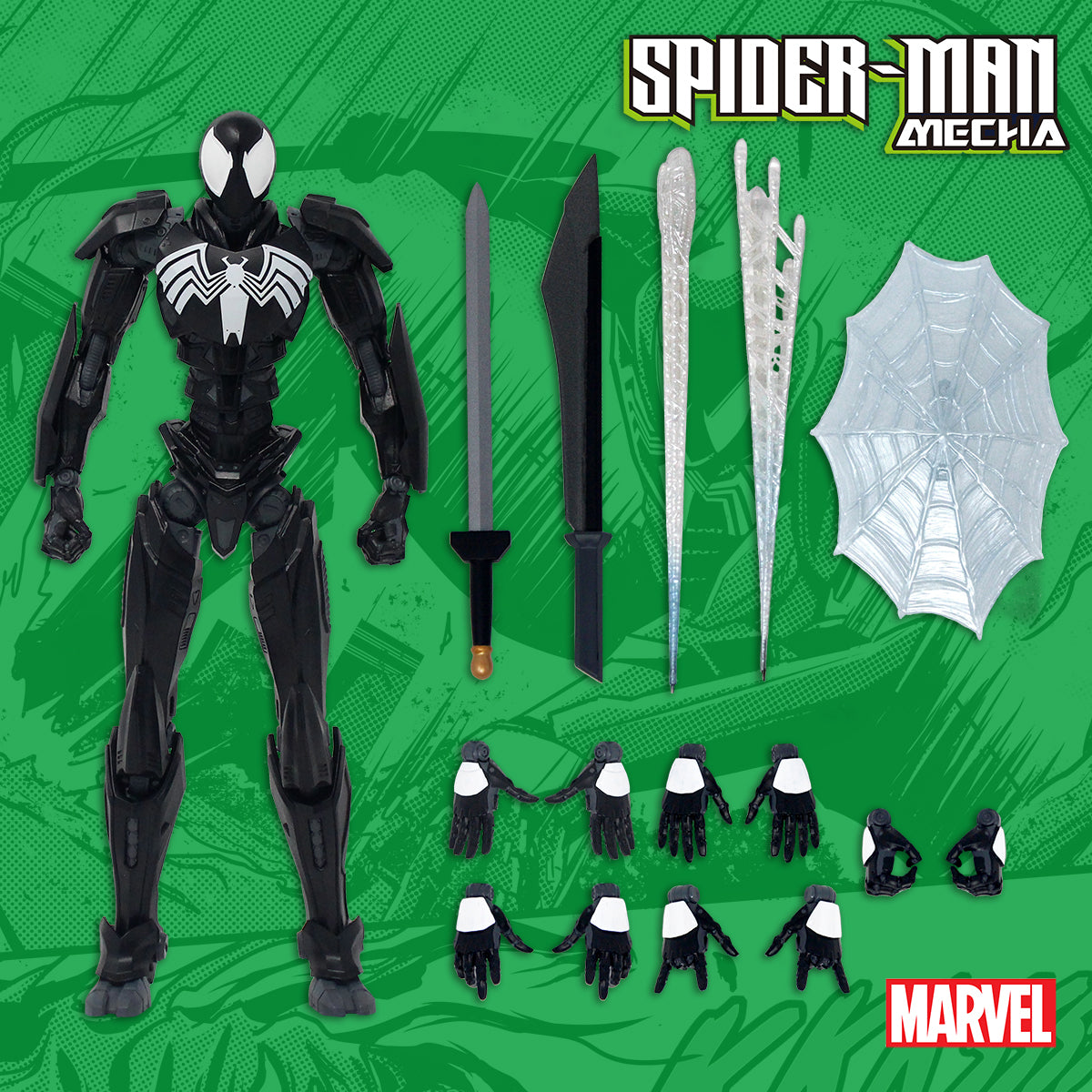 Symbiote Spider-Man Mecha – Marvel 10" Figure | Mondo Mecha Series