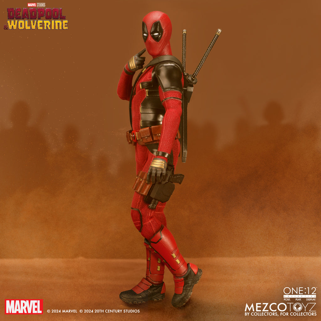 Deadpool (with Dogpool) – Marvel Deadpool & Wolverine – Mezco One:12 Collective Figure