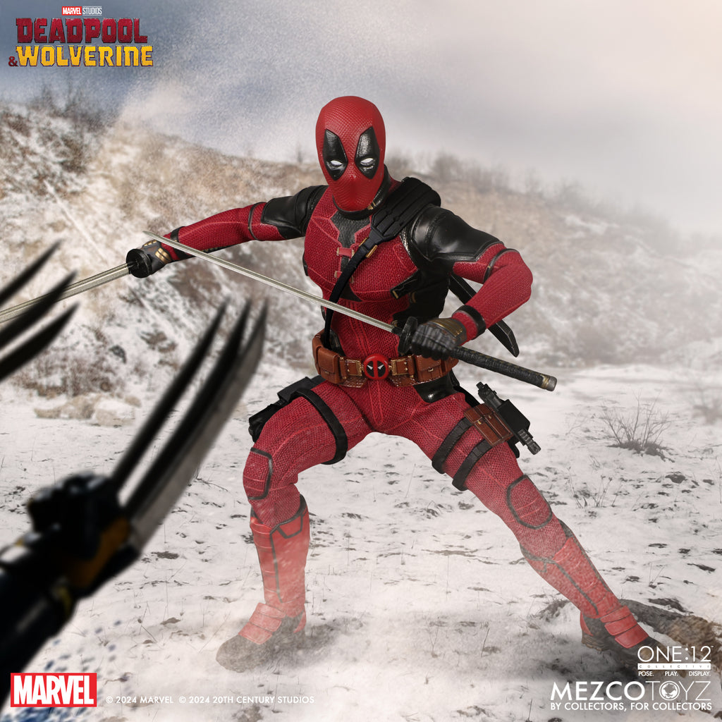 Deadpool (with Dogpool) – Marvel Deadpool & Wolverine – Mezco One:12 Collective Figure