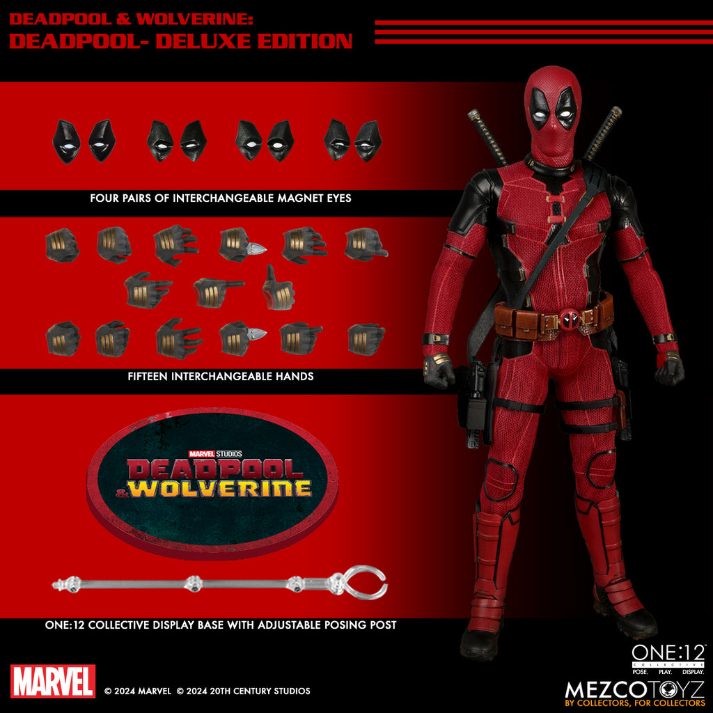 Deadpool (with Dogpool) – Marvel Deadpool & Wolverine – Mezco One:12 Collective Figure