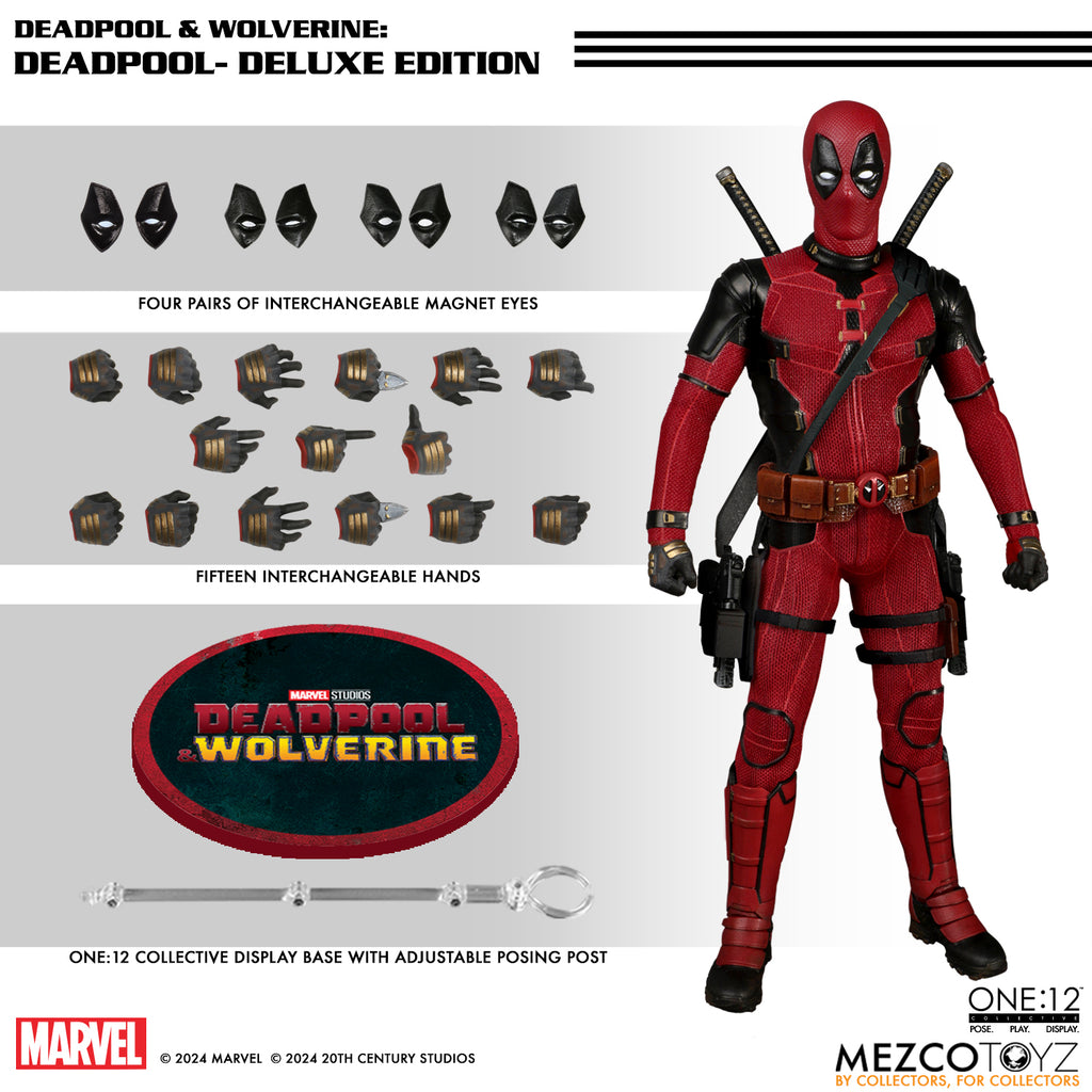 Deadpool (with Dogpool) – Marvel Deadpool & Wolverine – Mezco One:12 Collective Figure