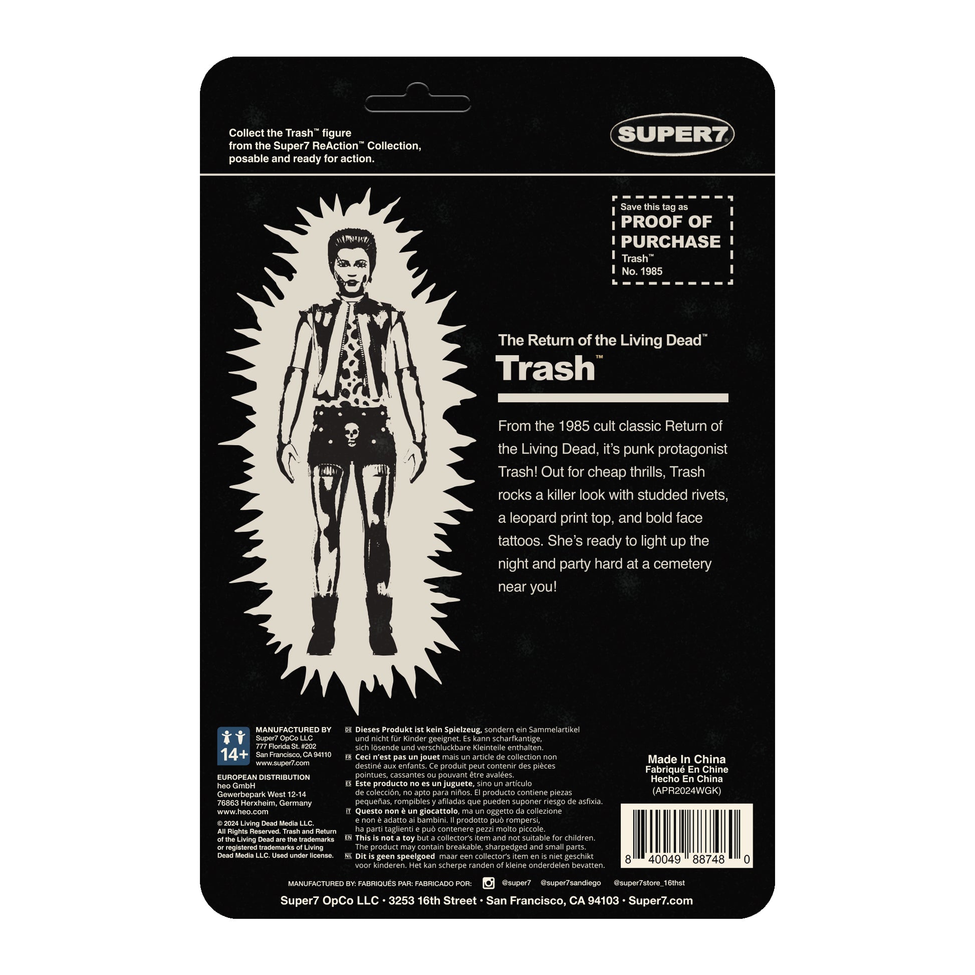 Return of the Living Dead – Trash Glow-in-the-Dark ReAction Figure by Super7