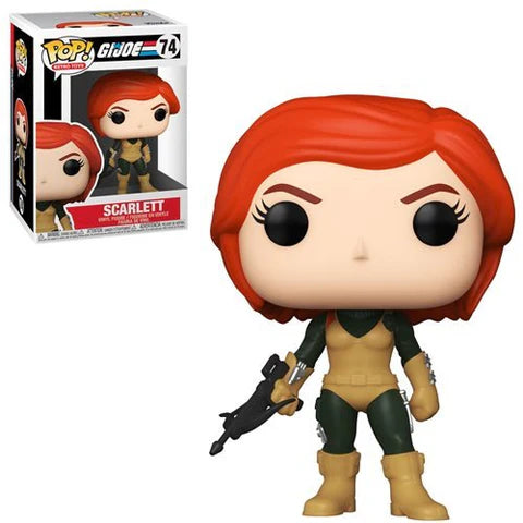 Funko Pop Figure of Scarlett from GI Joe in and out of box