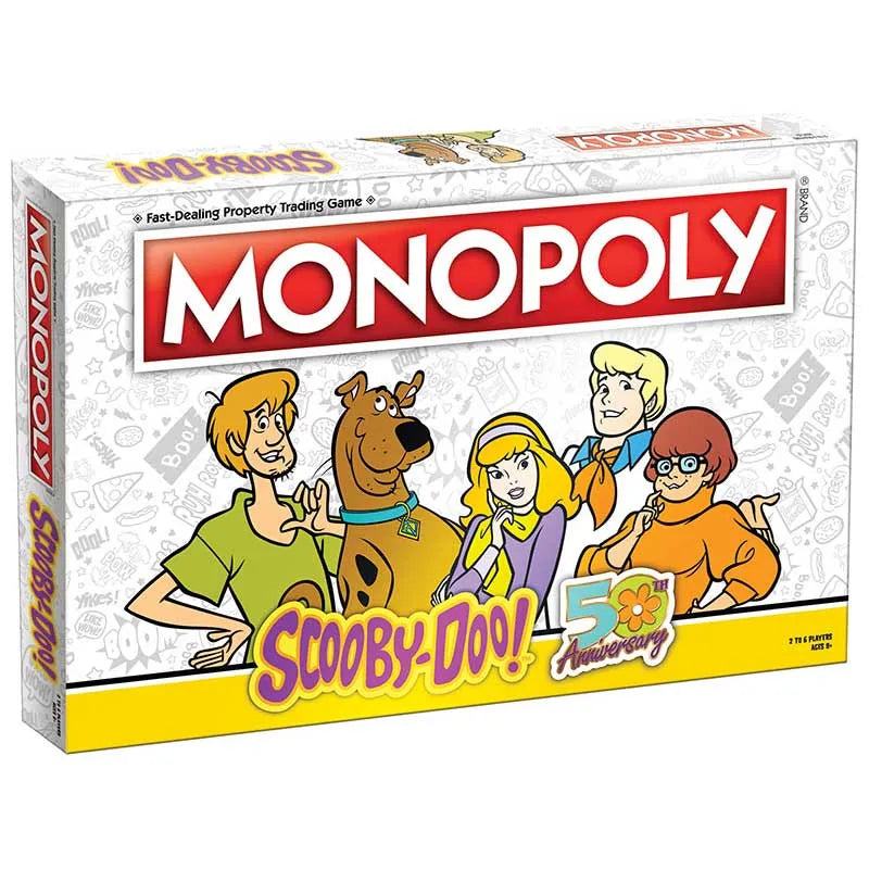 Monopoly game box featuring Scooby-Doo characters on a white background - Funko Pop