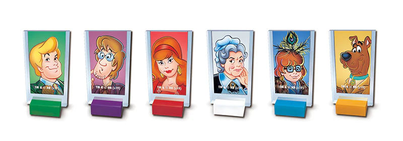 Player movers from a Scooby-Doo themed Clue board game featuring: Fred, Shaggy, Daphne, the Maid, Velma, and Scooby. - Action Figures - Television