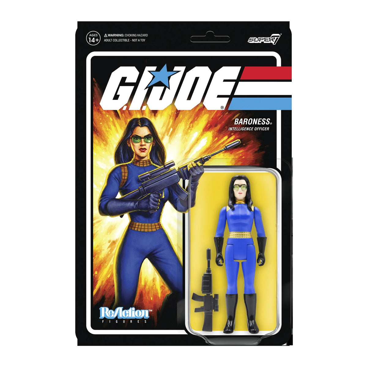 G.I. Joe Baroness action figure packaging with character illustration on a white background