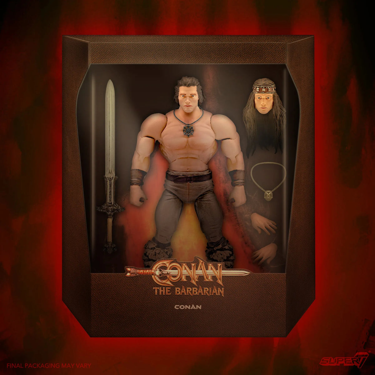 Super7 Ultimates Action Figure - Conan the barbarian -  in box - on background