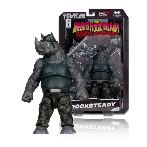 TMNT ROCKSTEADY PAGE PUNCHERS ACTION FIGURE