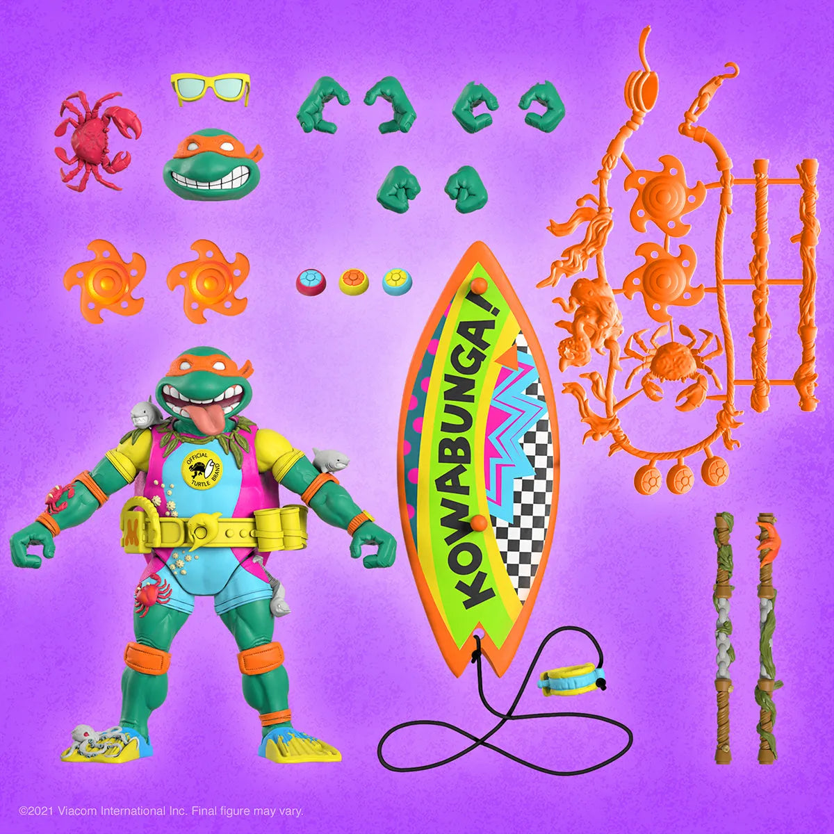 Super7 Ultimates - TMNT - Surfer Mike with Accessories - Action Figure