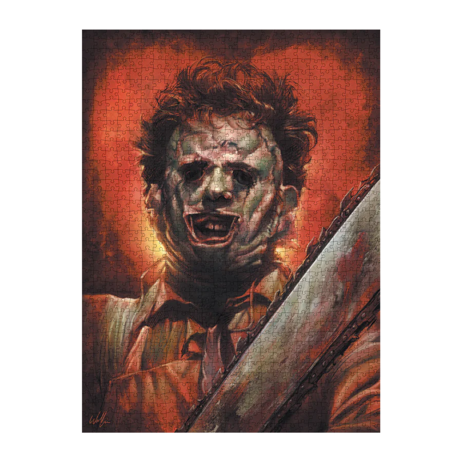 Jigsaw puzzle with a character holding an axe against a red background - Games - Puzzles