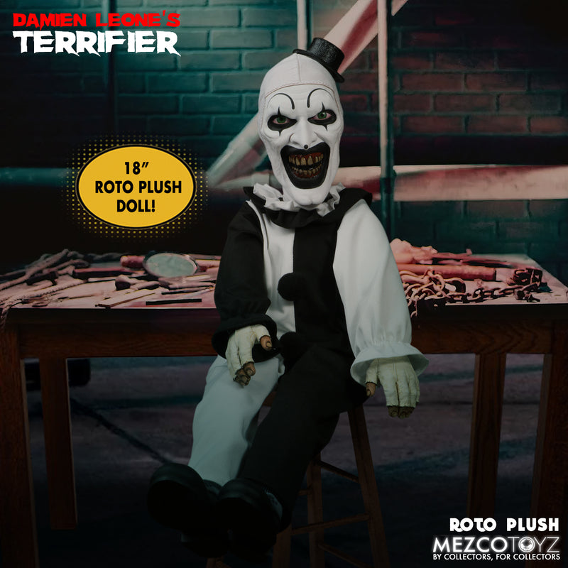 Terrifier – Art the Clown 18-Inch Roto Plush Figure by MezcoToyz
