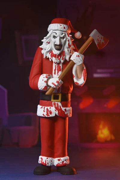 TERRIFIER 3 TOONY TERRORS ART THE CLOWN BLOODY SANTA SUIT FIGURE - Action Figures - Horror