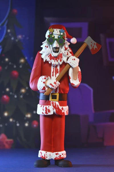 TERRIFIER 3 TOONY TERRORS ART THE CLOWN BLOODY SANTA SUIT FIGURE - Action Figures - Horror
