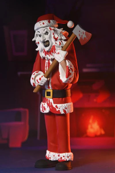TERRIFIER 3 TOONY TERRORS ART THE CLOWN BLOODY SANTA SUIT FIGURE - Action Figures - Horror