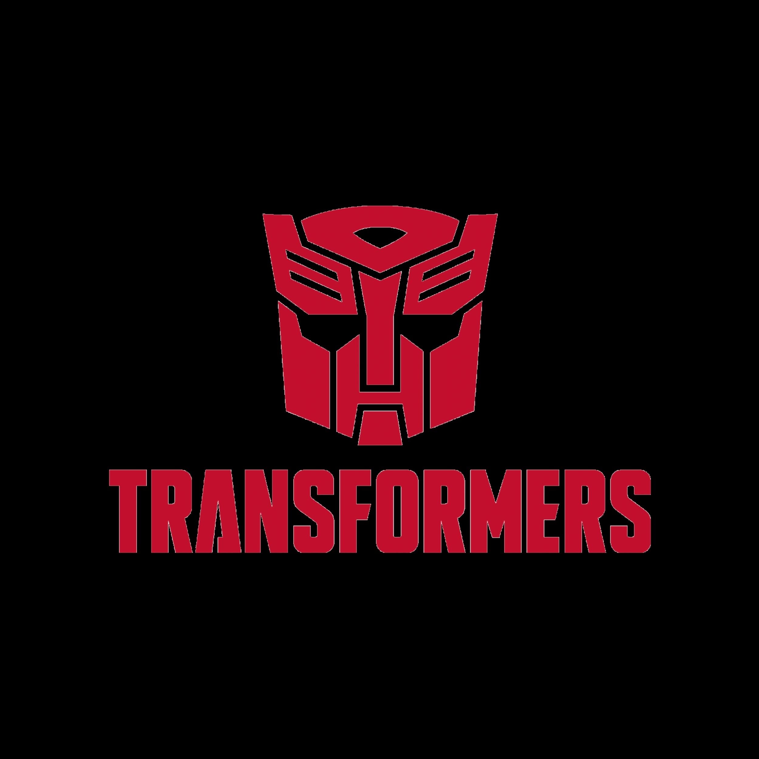 Transformers logo on a square black background