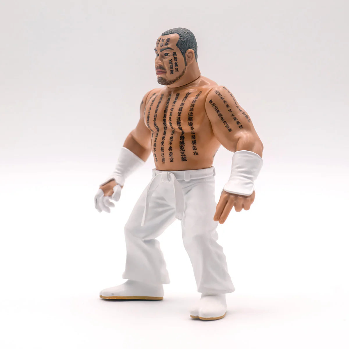Wrestling’s Heels and Faces Jinsei Shinzaki figure wearing white pants and traditional jika-tabi footwear. - Action Figures - Wrestling