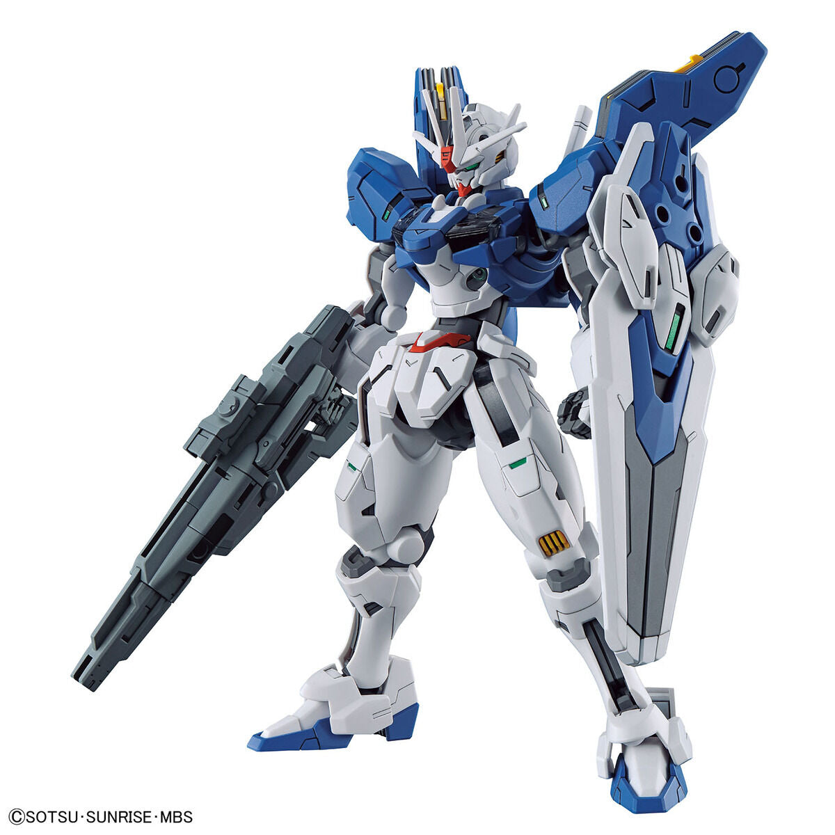 Gundam model with blue and white color scheme on a white background - Model Kits - Gundam