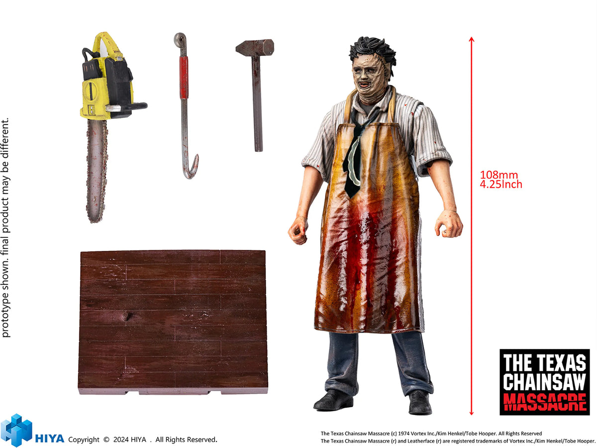 TEXAS CHAINSAW MASSACRE LEATHERFACE KILLING MASK HIYA FIGURE - Action Figures - Horror