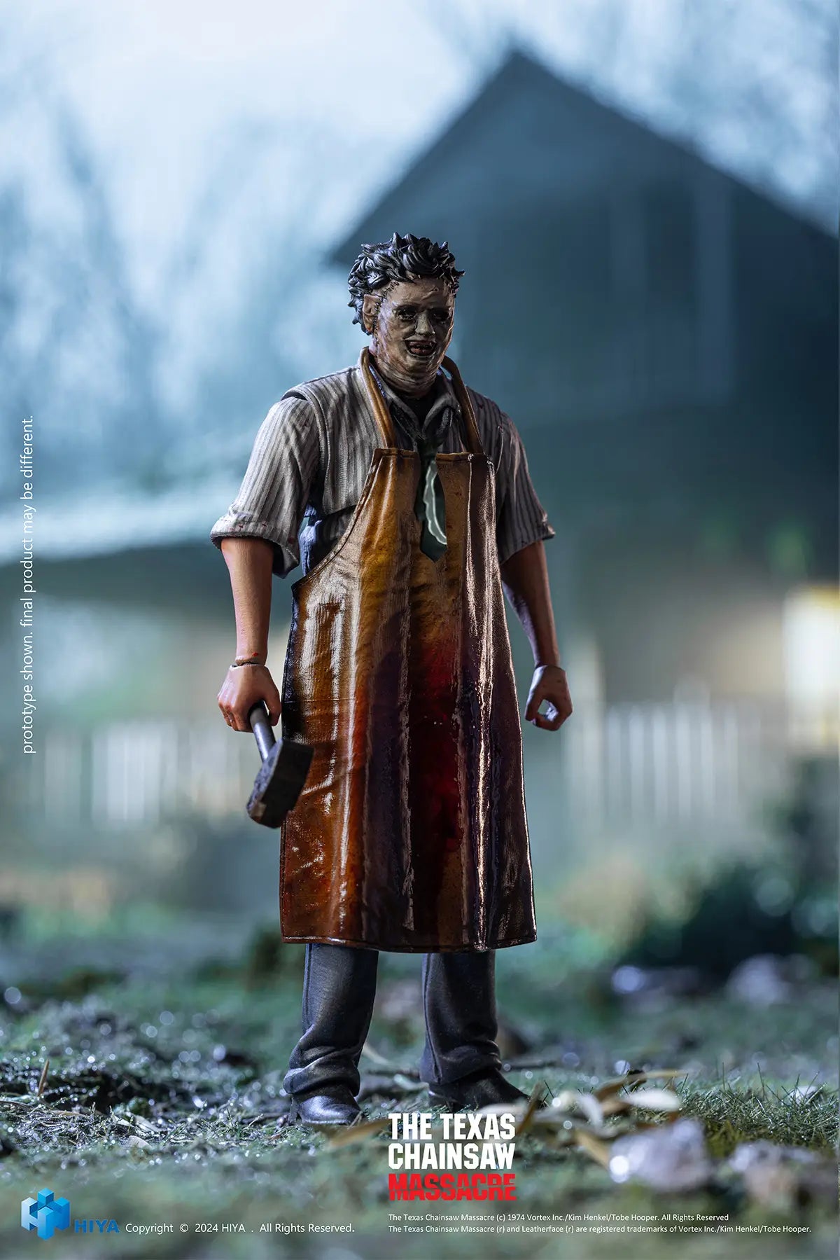 TEXAS CHAINSAW MASSACRE LEATHERFACE KILLING MASK HIYA FIGURE - Action Figures - Horror
