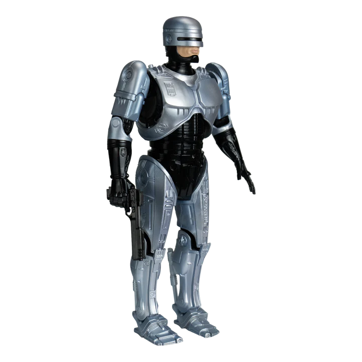 Sideview of an action figure of RoboCop, standing against a plain white background. - Action Figures - Movies